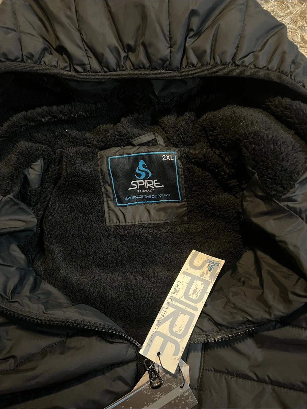 Spire by Galaxy Sherpa Lined Puffer Jacket